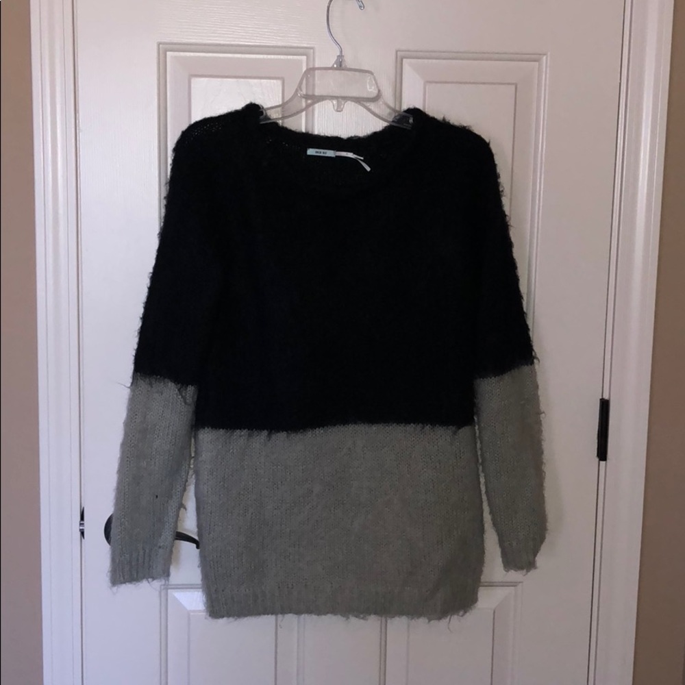 Urban Outfitters color block fuzzy sweater